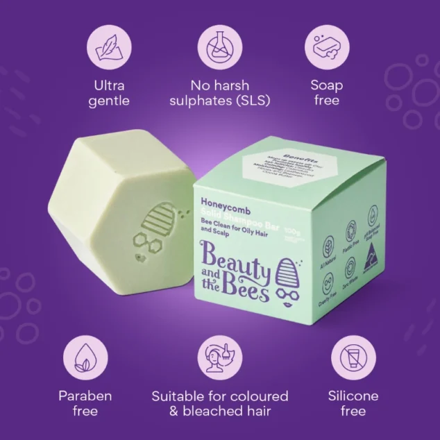 Bee Clean for Oily Hair and Scalp – pH Balanced Shampoo Bar - Image 3