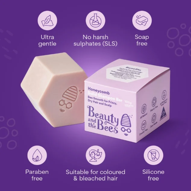 Bee Smooth for Dry / Frizzy Hair and Scalp – pH Balanced Shampoo Bar - Image 4