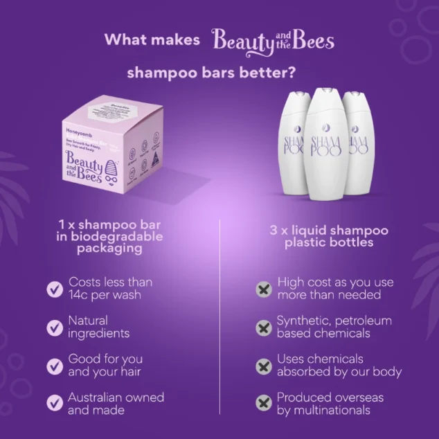 Bee Smooth for Dry / Frizzy Hair and Scalp – pH Balanced Shampoo Bar - Image 6